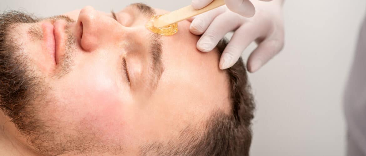 men's face waxing